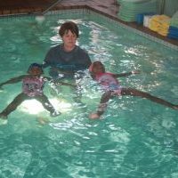 Swimming School Two Small Kids Aqua Dynamics
